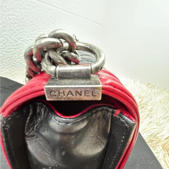 LEBOY OLD MEDIUM FLAP BLACK RED - Picture 11 of 16